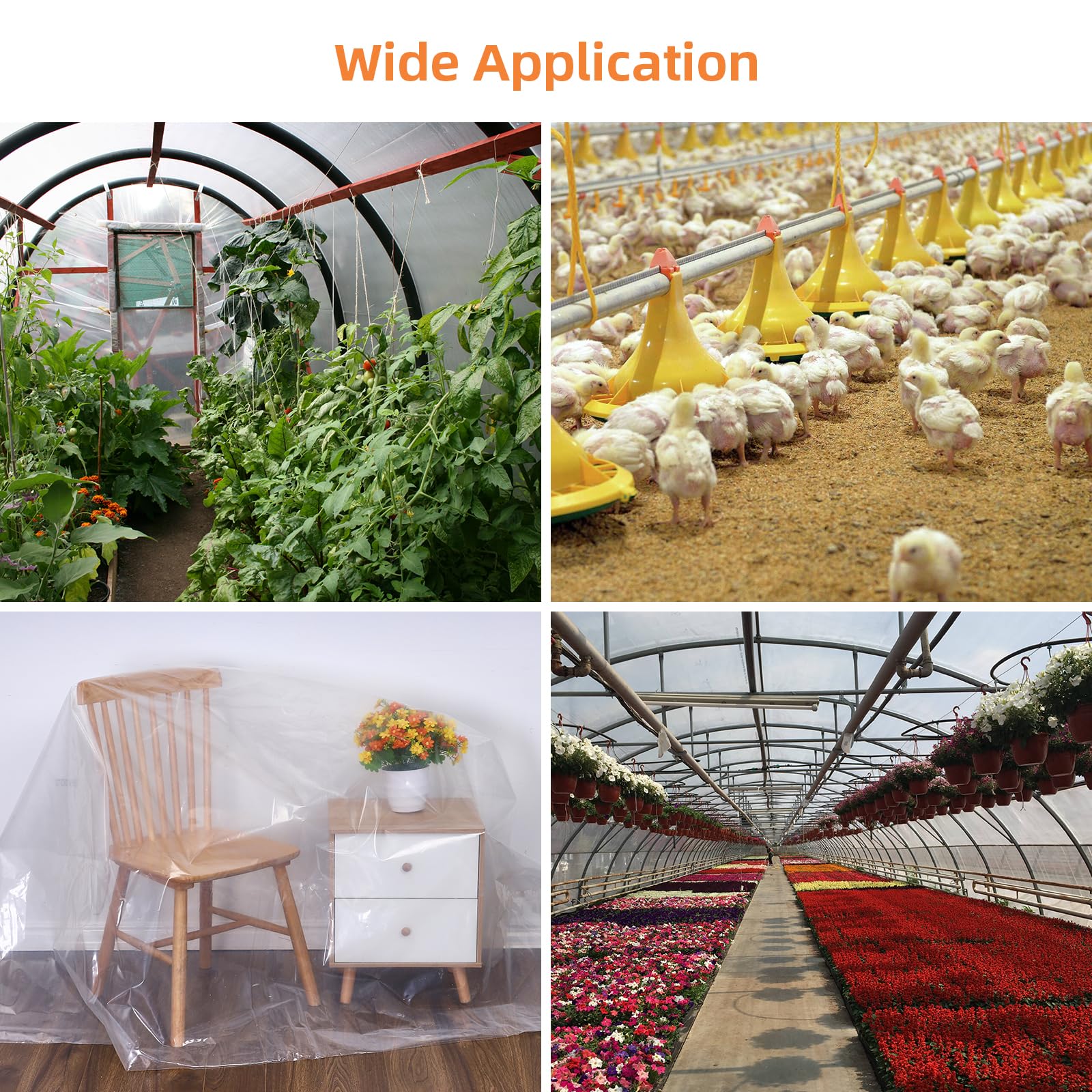 25x40 Ft Greenhouse Plastic Sheeting - 6 Mil Clear UV Resistant Polyethylene Film for Hoop House, Farming & Gardening | Durable Replacement Cover for Plant Protection & Season Extension
