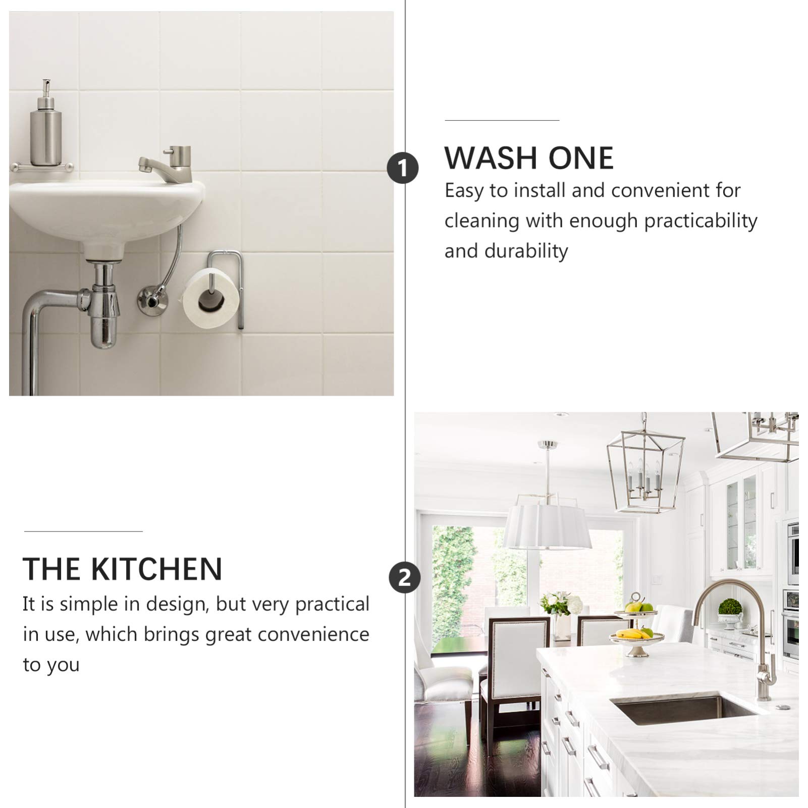 DOITOOL Retractable Hose for Kitchen & Bathroom Sink Drain - Flexible Plastic Tubing for Easy Cleaning