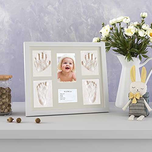 Personalized Baby Handprint and Footprint Keepsake Kit - Clay Hand & Footprint Maker for Newborns, Boys & Girls - Unique Baby Shower Gift, Baby Registry Keepsake - Perfect for First Birthday, Christening & Family Memories
