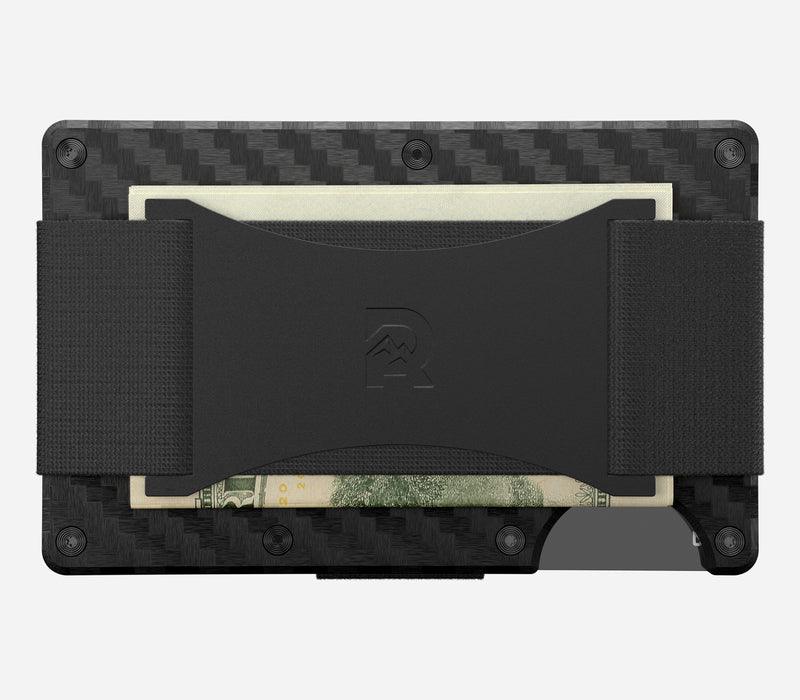 3K Carbon Fiber Minimalist Wallet with Cash Strap - Slim RFID Blocking Front Pocket Wallet for Men - Perfect for Travel, Everyday Carry & Gift