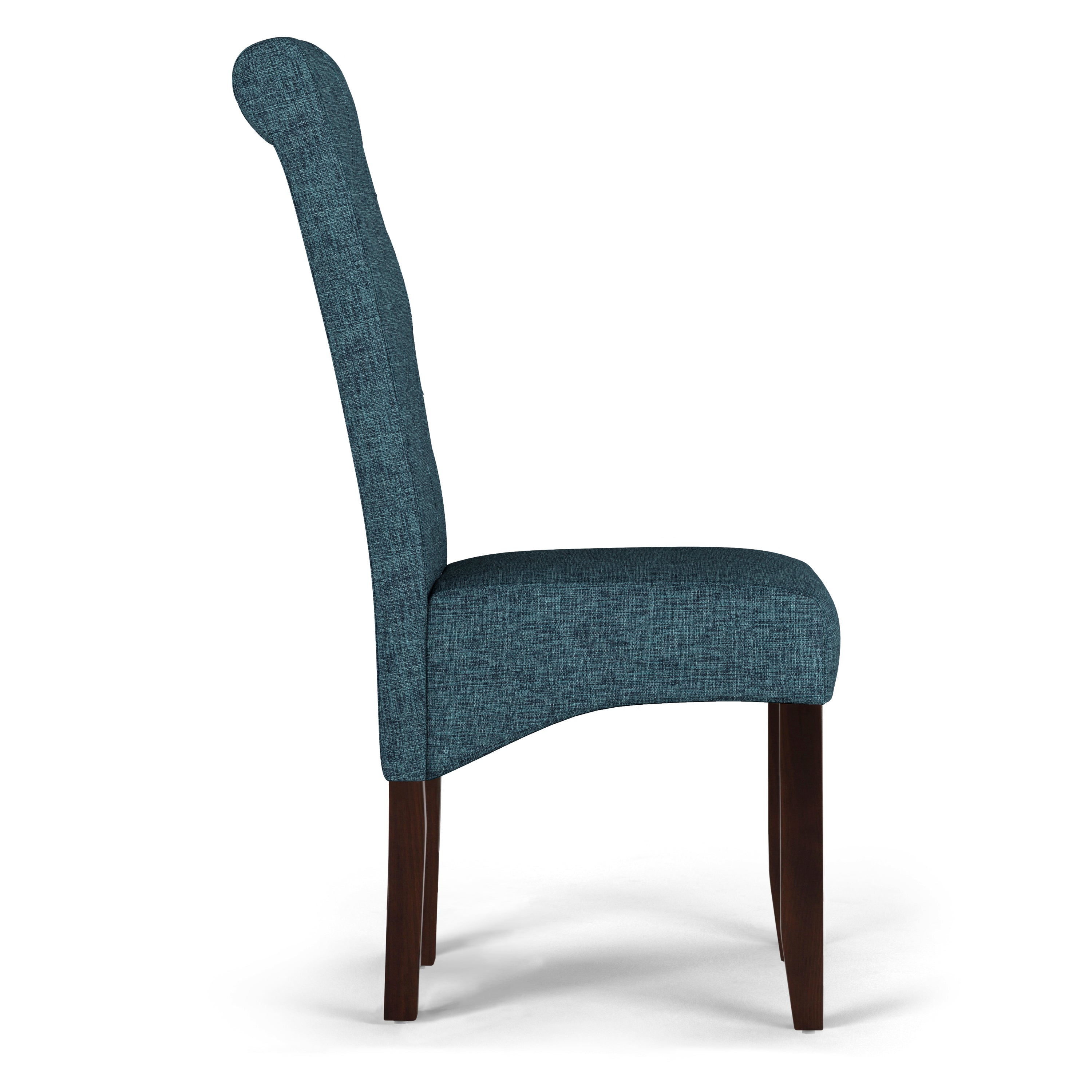 Premium Cosmopolitan Deluxe Tufted Parson Chairs (Set of 2) - Denim Blue Upholstered Dining Chairs for Kitchen, Dining Room & Home Office