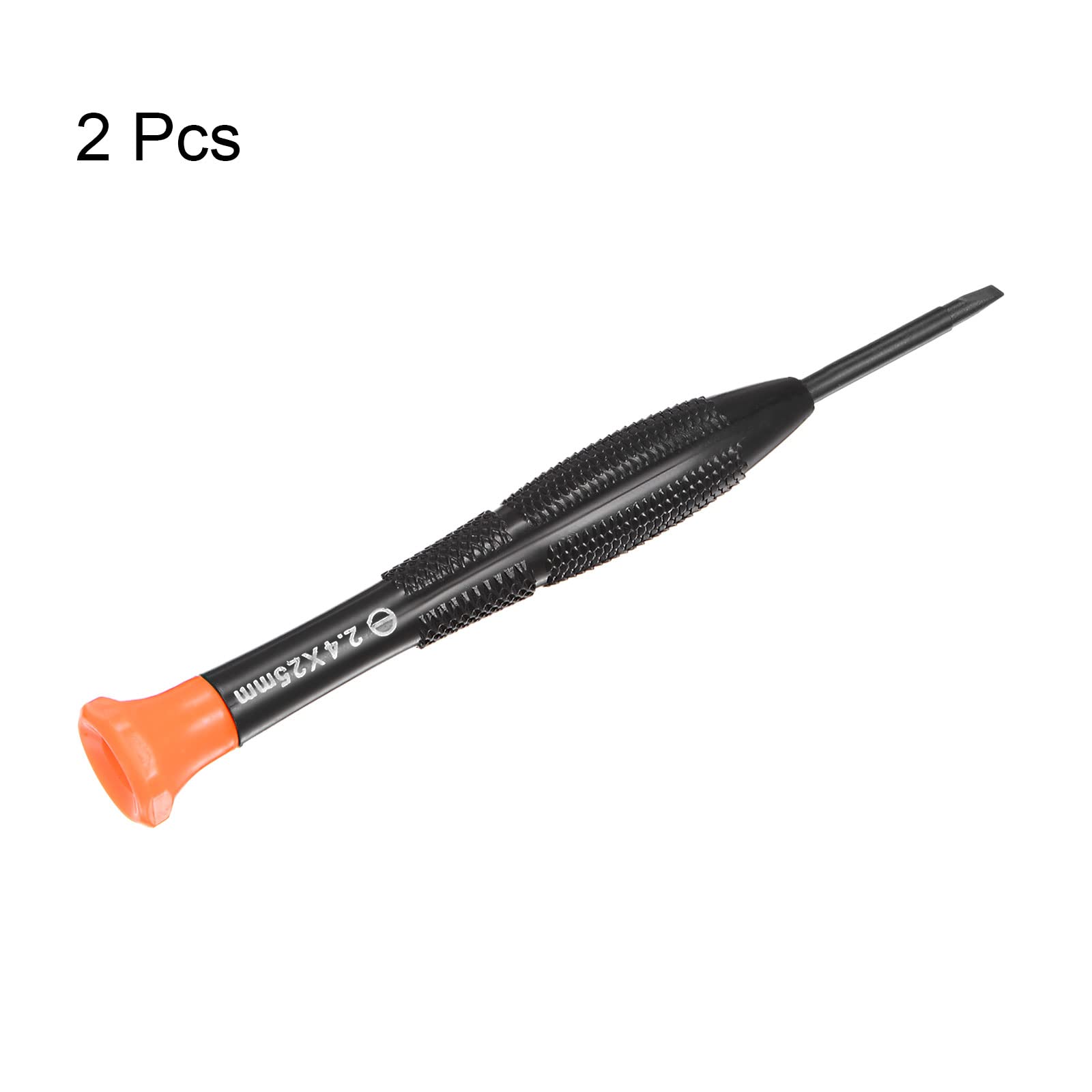 HARFINGTON 2-Piece Precision Slotted Screwdriver Set - 2.4mm Flat Head with Swivel Lid & Non-Slip Plastic Handle - Ideal for Phone, Watch, Eyeglass & Electronics Repair - Perfect for DIY Projects & Small Device Maintenance