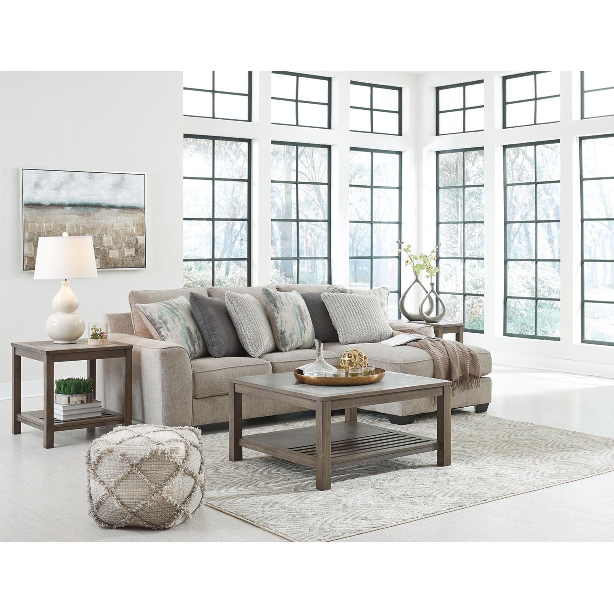 Ardsley 2-Piece Sofa Chaise Set - Modern Sectional Couch with Chaise Lounge for Living Room, Family Room & Small Spaces