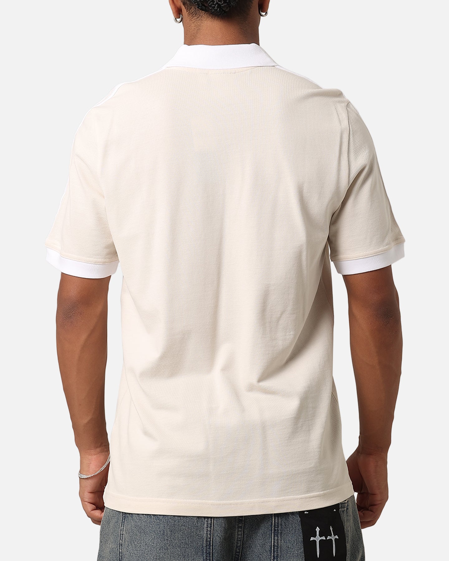 Adidas 3 Stripe Polo Shirt for Men - Classic White Cotton Golf & Casual Wear - Perfect for Sports, Office & Everyday Outfits
