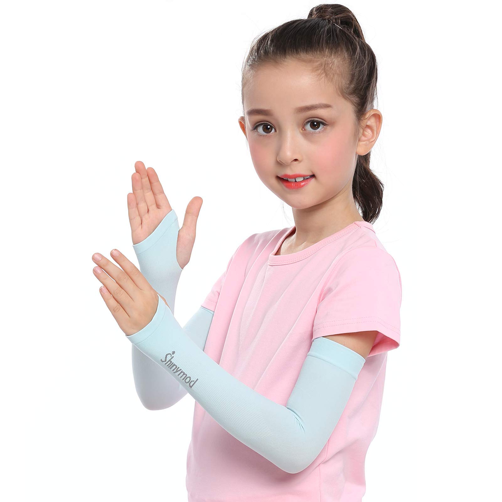 UV Protection Cooling Arm Sleeves for Kids - Sunblock Sunscreen UPF 50+ Sports Wear for Outdoor Activities, Cycling, Running & Playtime