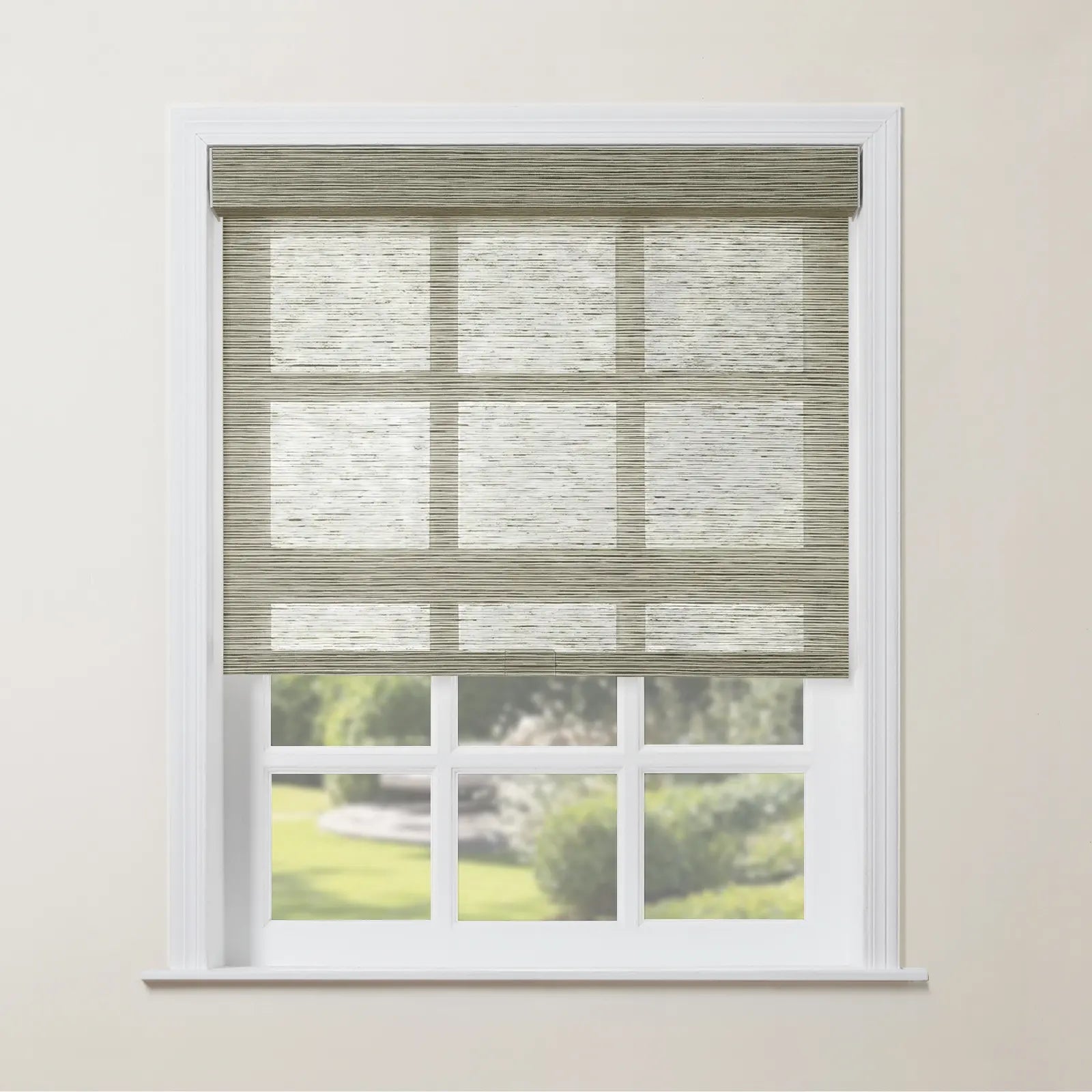 Rae Natural Jute Woven Wood Roller Shades Cordless - Eco-Friendly Window Coverings for Living Room, Bedroom & Home Decor