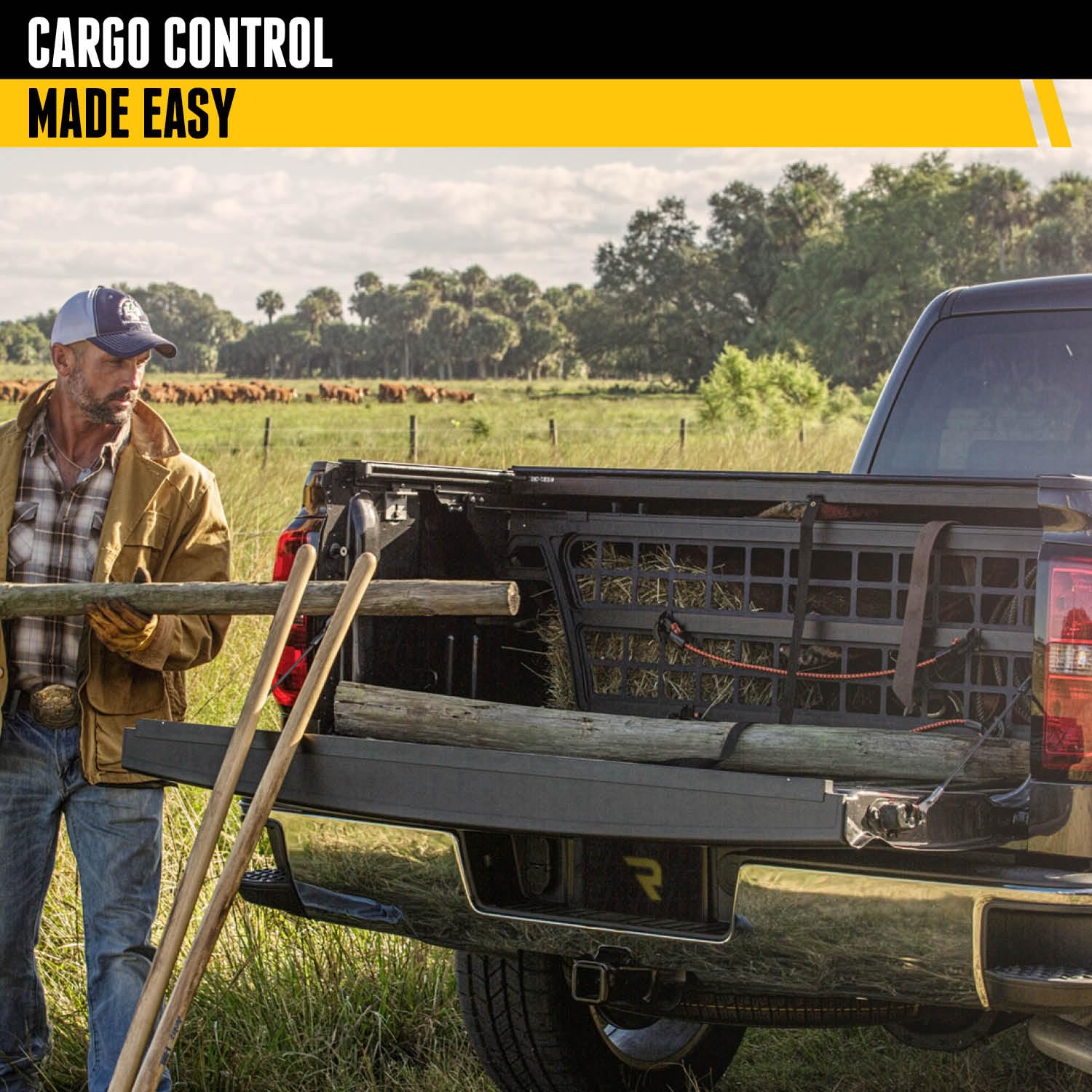 RealTruck Roll-N-Lock CM402 Truck Bed Organizer for 2019-2025 Dodge Ram 1500/2500/3500 | 6'4