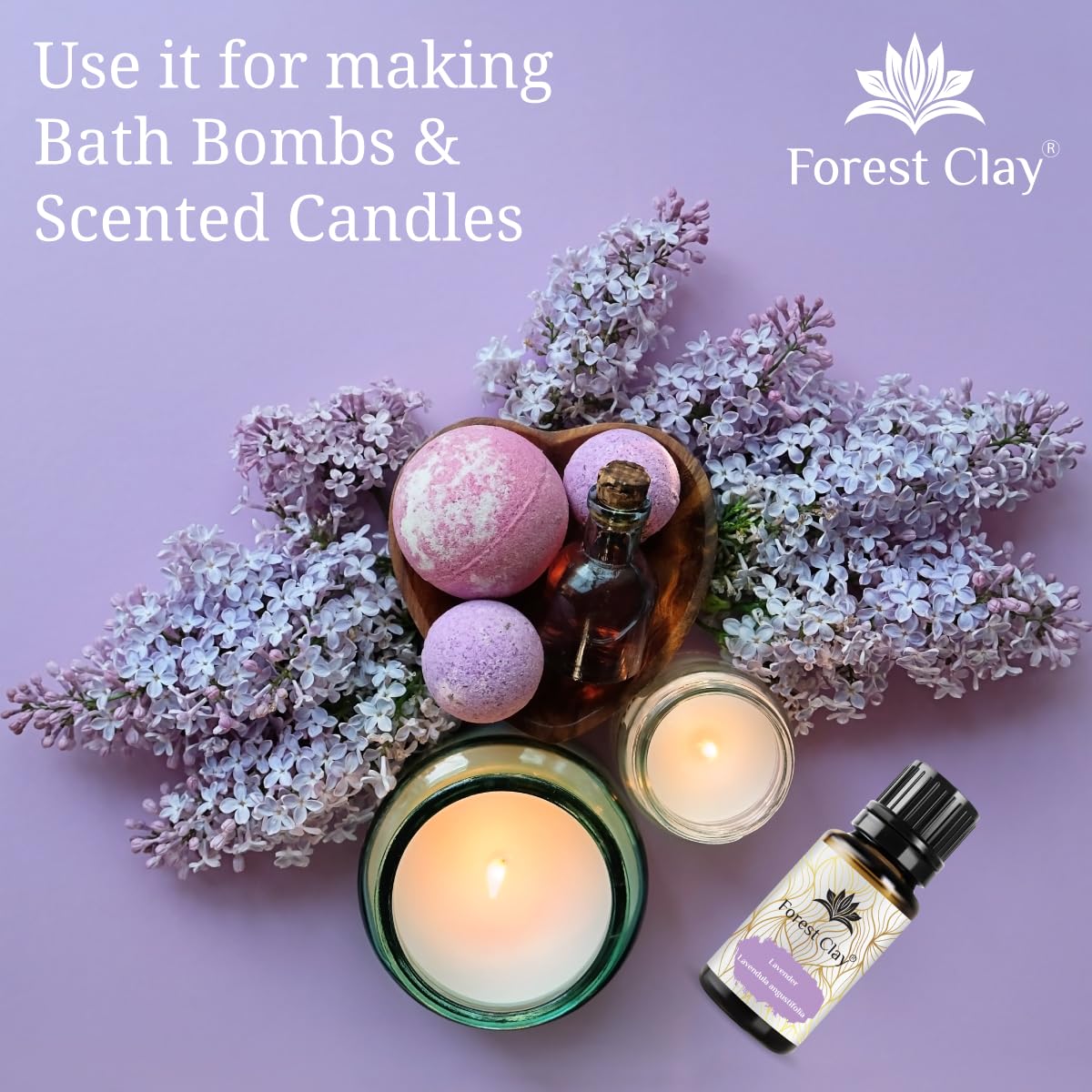 100% Pure & Natural Forest Clay Rosemary Essential Oil - 30ml for Aromatherapy, Relaxation & Skin Care