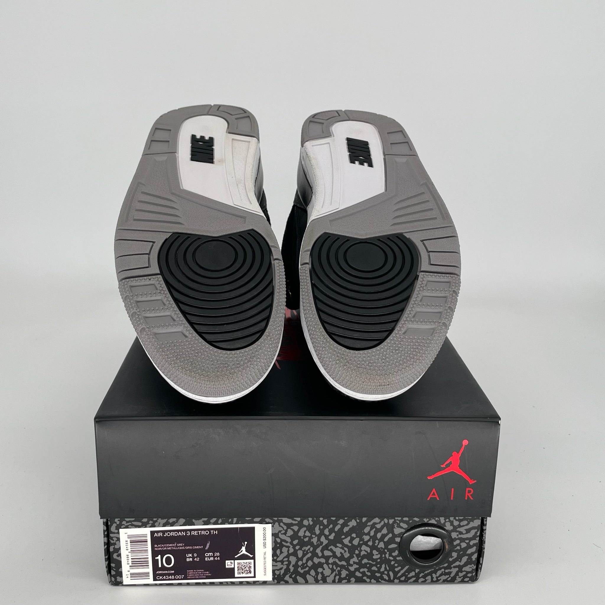 Original Air Jordan 3 Retro Tinker Black Cement Gold Men's Basketball Shoes Size 10 - Style CK4348-007 | Sneakers for Streetwear, Casual Outfits & Basketball Games