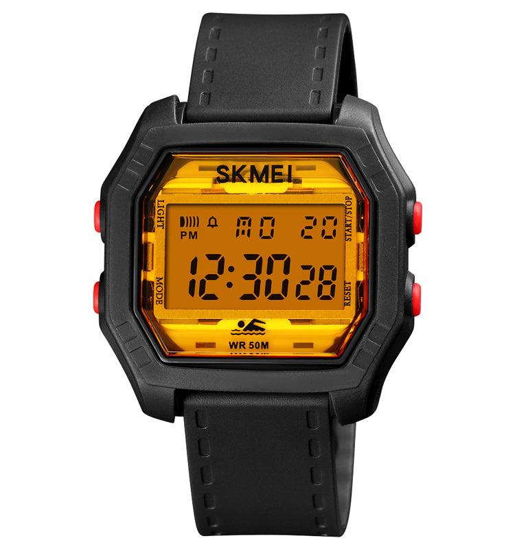 LED Digital Watch 1623 - Waterproof Sports Watch for Men & Women with Alarm, Stopwatch & Backlight - Perfect for Running, Gym & Outdoor Activities