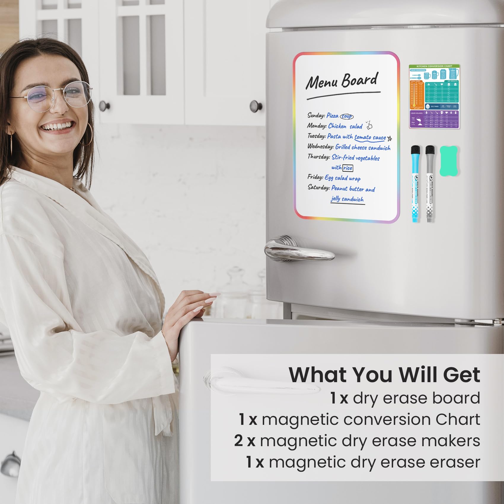 Magnetic Dry Erase Board for Refrigerator - 12