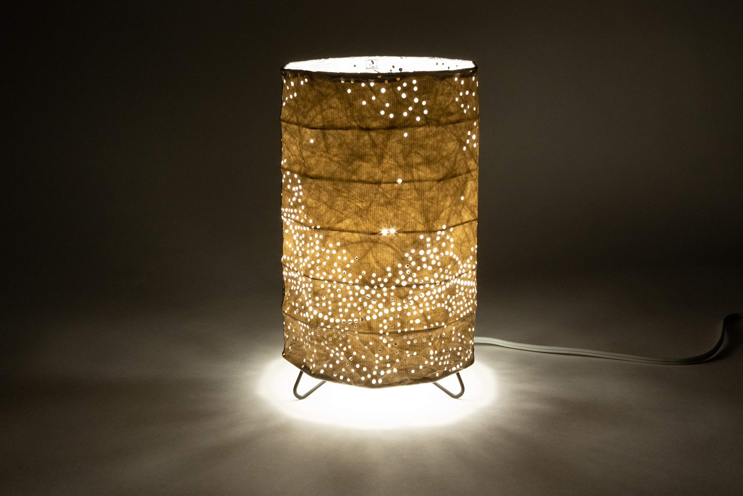 Soji Stella Solace Cylinder Northwest Table Lamp - Modern LED Bedside Lamp for Living Room, Bedroom & Office - Warm White Light, Adjustable Brightness, Energy Efficient Design