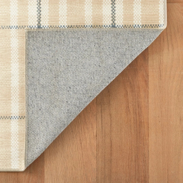 Hallie Plaid Khaki Area Rug - Soft & Durable Machine Washable Living Room Rug for Home Decor, Bedroom, Office & High Traffic Areas