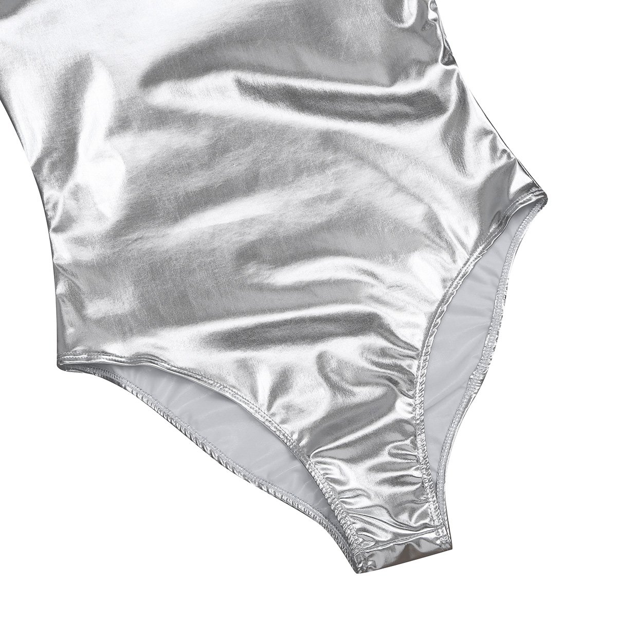 Shiny Metallic Short Sleeve Dance Leotard for Women - Gymnastics Bodysuit & Performance Dancewear - Perfect for Ballet, Jazz, and Contemporary Dance Practice