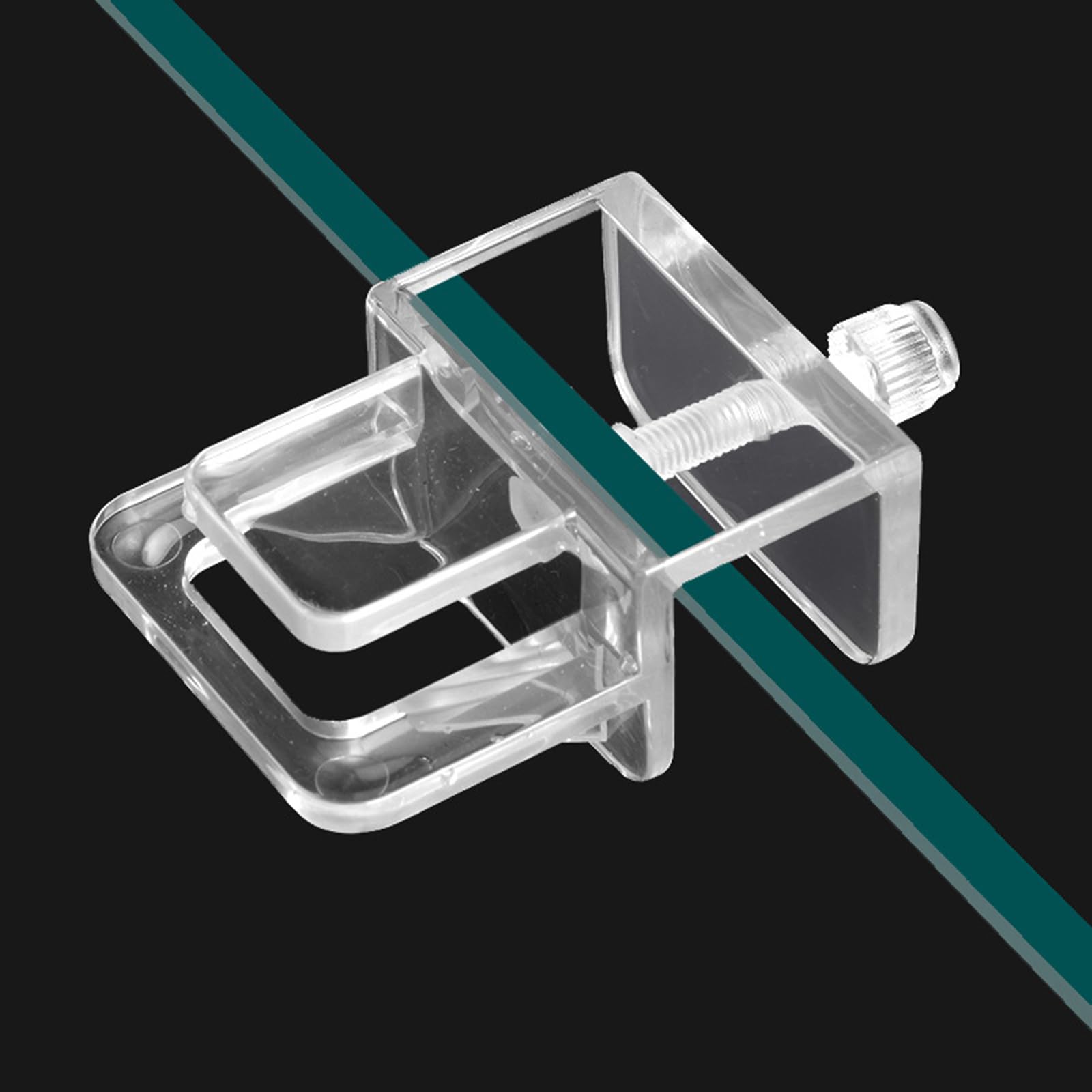 6-Piece Transparent Acrylic Fish Tank Screen Net Holder Bracket - Landscape Net Mounting Clip for Aquarium Glass Cover Support - Perfect for Freshwater/Saltwater Tanks, Terrariums & Reptile Enclosures