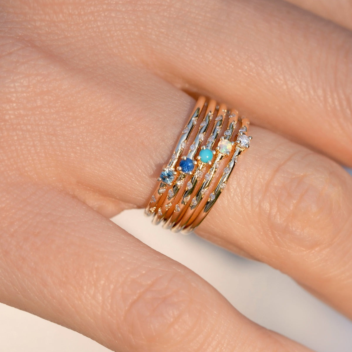Dainty Starry Birthstone Ring - Elegant Zodiac Jewelry for Women, Personalized Gift for Her - Perfect for Birthdays, Anniversaries & Special Occasions