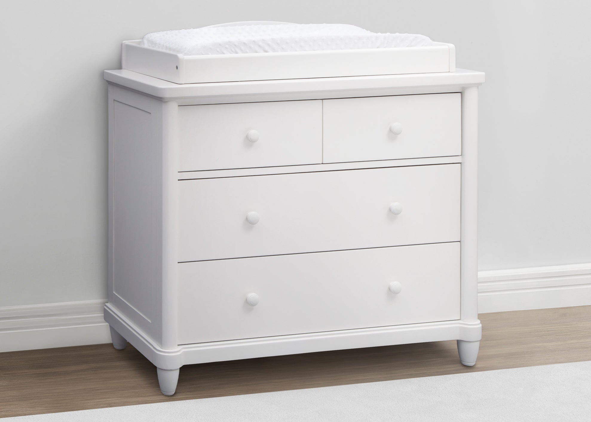 Belmont 4-Drawer Dresser with Changing Top - Nursery Storage Solution for Baby Clothes & Essentials | Perfect for Newborn Care & Organization
