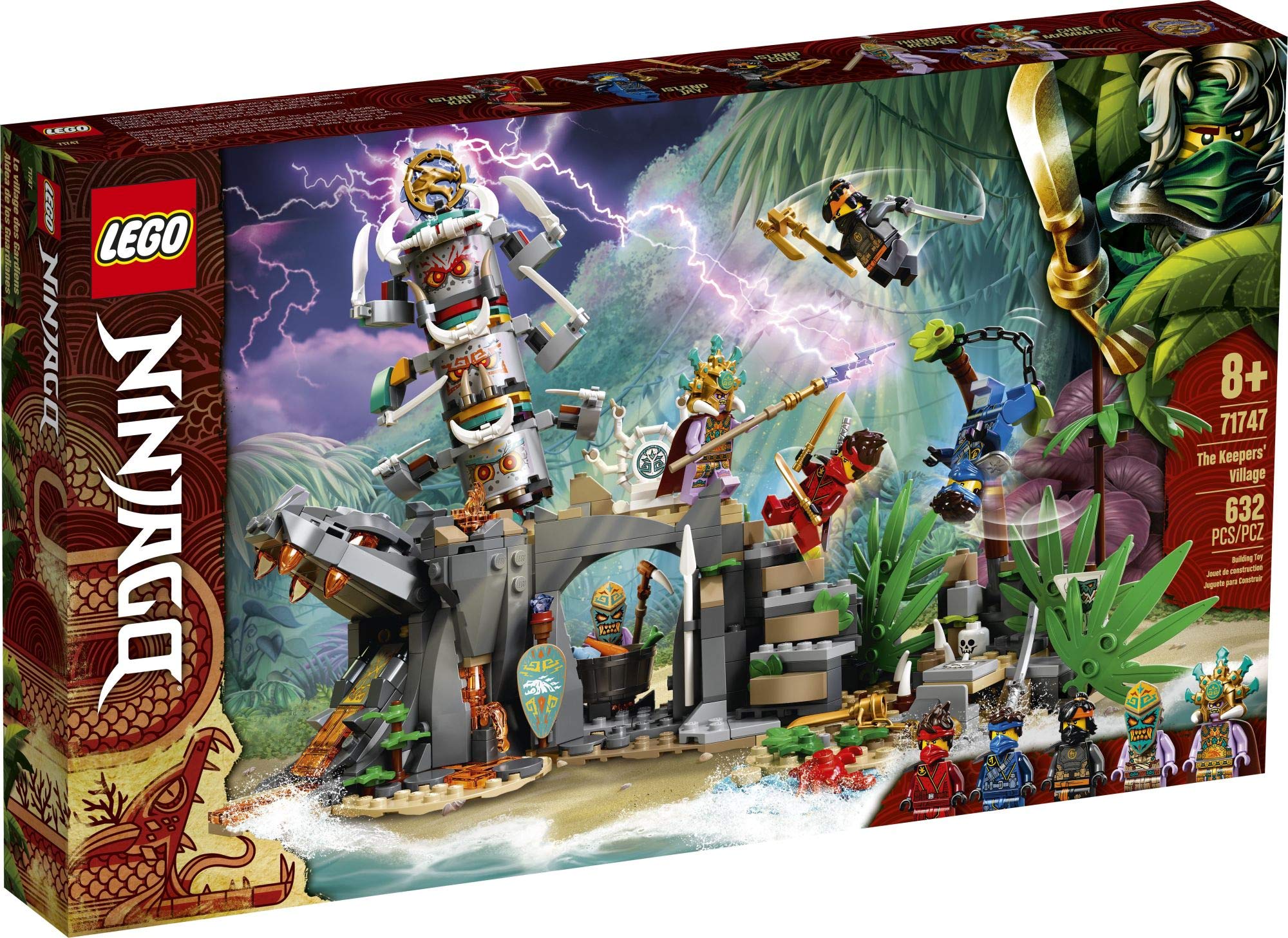 LEGO NINJAGO The Keepers' Village 71747 Building Kit - 632-Piece Ninja Playset with Cole, Jay & Kai Minifigures | Creative Construction Toy for Kids Ages 8+ | Perfect for Birthday Gifts, Ninja-Themed Playtime & STEM Learning Activities (2021 New Release)