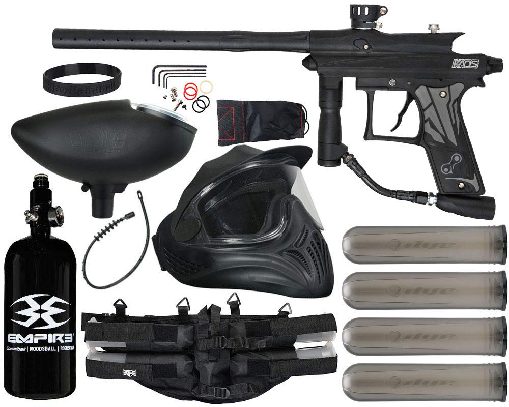 Azodin KAOS 3 Paintball Gun Kit - Legendary Performance Paintball Marker with Barrel, Hopper & Tank | Perfect for Woodsball, Speedball & Tournament Play