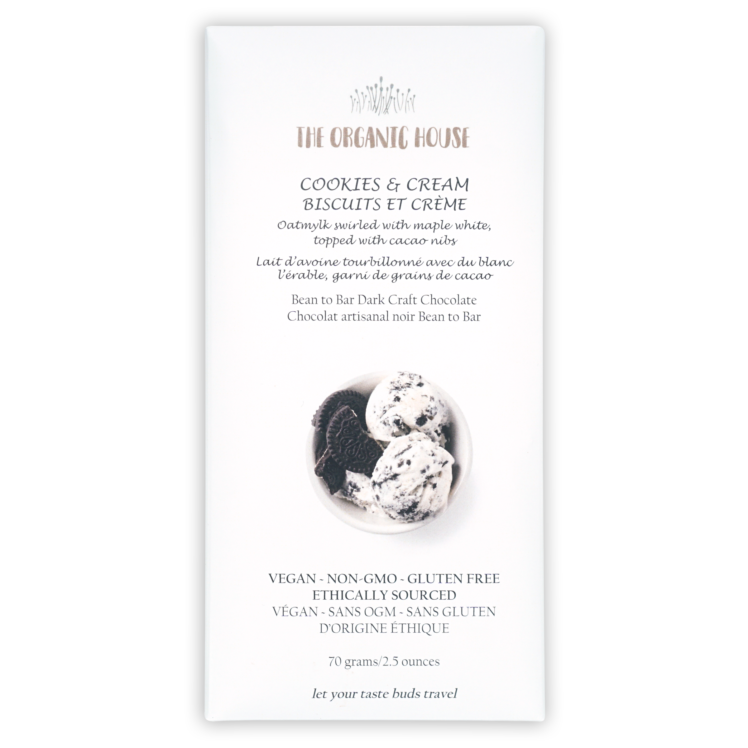 Organic White Chocolate Cookies & Cream - Premium Gourmet Snack for Dessert Lovers, Party Treats & Gift Giving