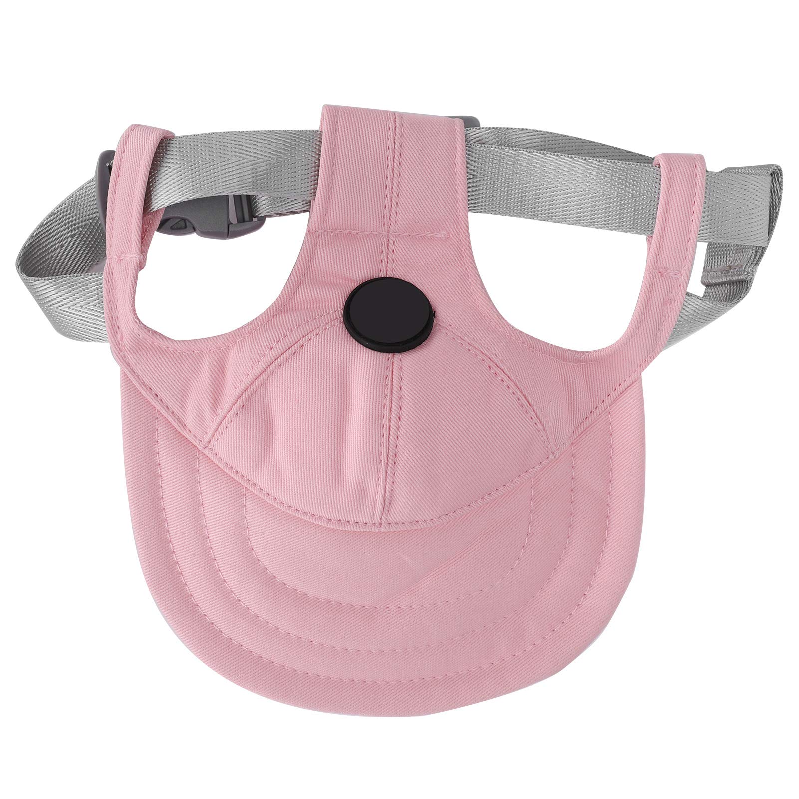 **Zerodis Adjustable Dog Baseball Cap with Ear Holes - Sun Protection Visor Hat for Small Dogs & Puppies - Perfect for Outdoor Sports, Walks, and Beach Trips**