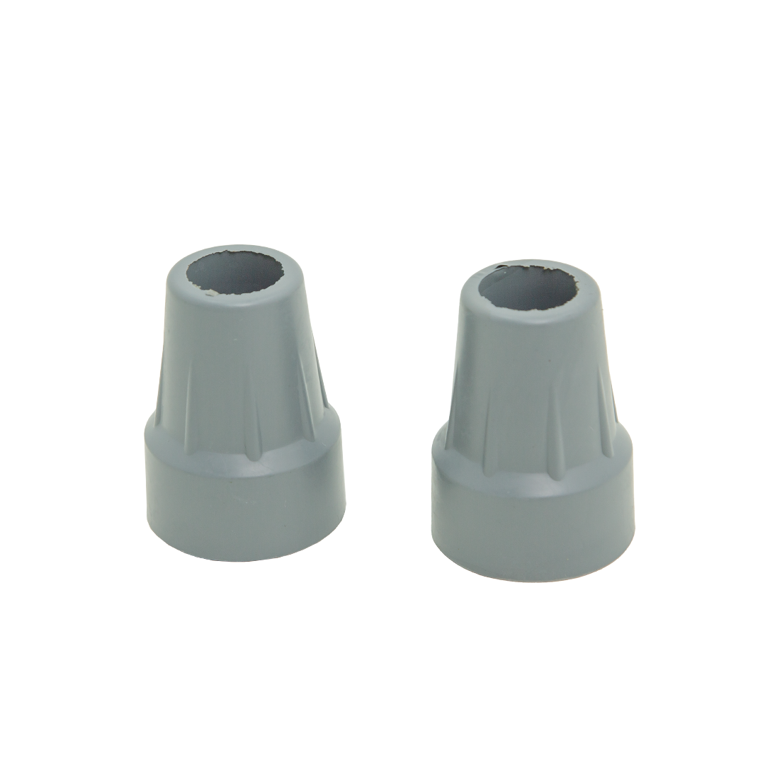 Non-Slip Crutch Tips for Underarm & Forearm Crutches - 2 Pack Replacement Pads - Ideal for Indoor/Outdoor Use, Elderly & Injury Recovery Support