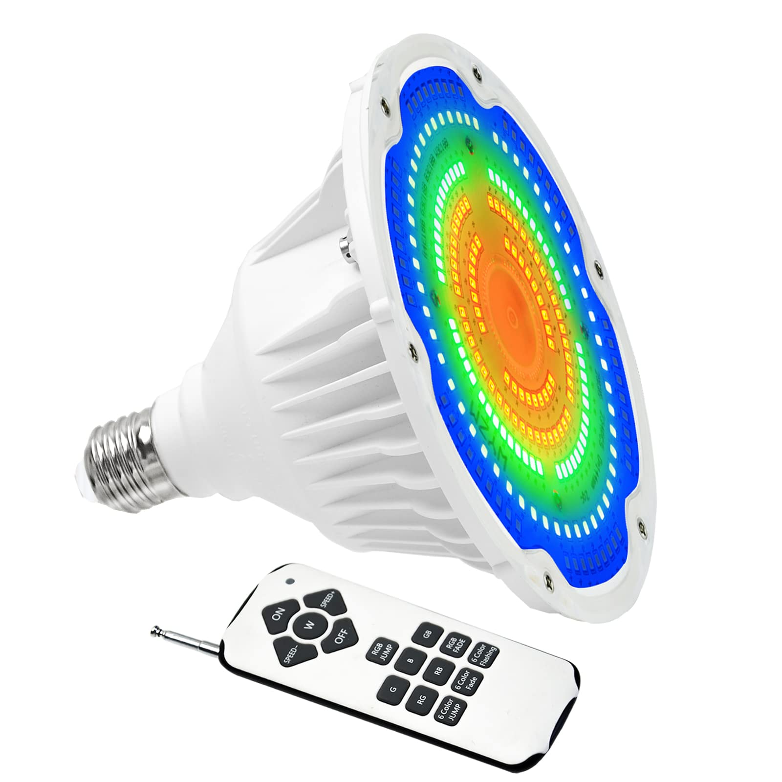 WYZM 40W LED Pool Light Bulb with Remote Control - IP68 Waterproof, 120V, Compatible with Pentair & Hayward Inground Swimming Pool Lights - Perfect for Backyard, Garden, and Landscape Lighting