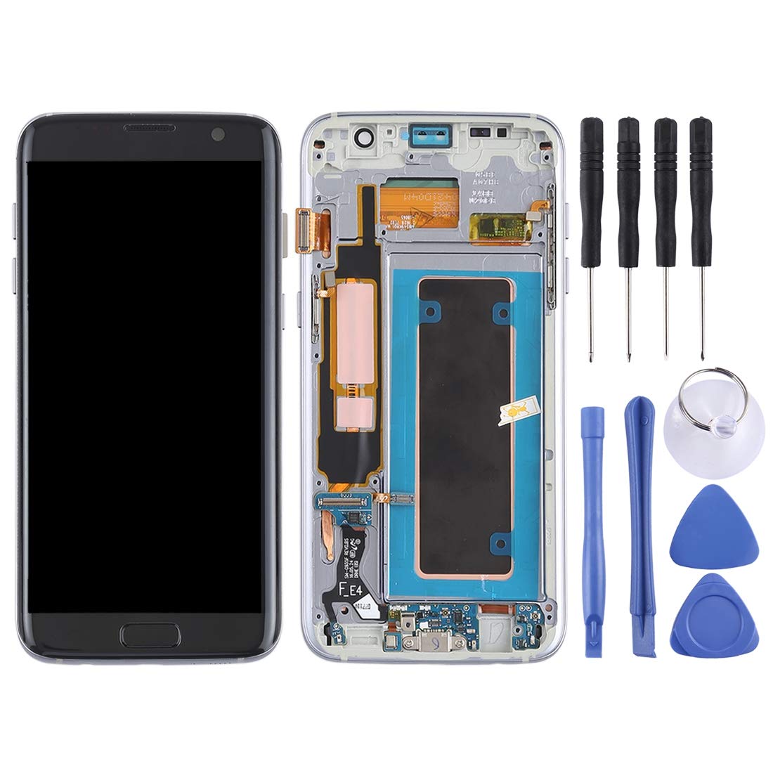 Original LCD Screen and Digitizer Full Assembly Replacement for Samsung Galaxy S7 Edge (Model G935F/G935FD) - DIY Repair Kit for Cracked or Damaged Display - Perfect for Home, Office, and Travel Use