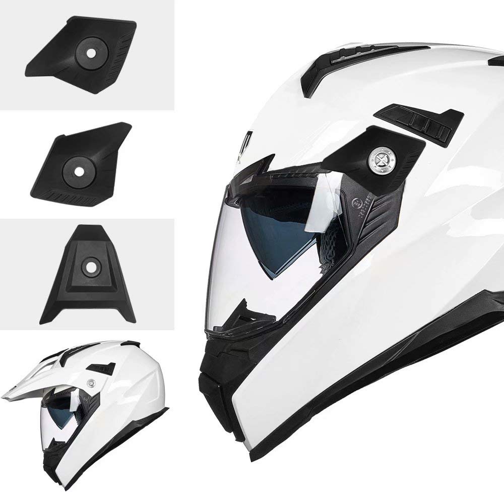 ILM Off Road Motorcycle Helmet - DOT Certified Dual Sport Full Face Helmet with Sun Visor for Dirt Bike, ATV & Motocross - Model 606V - Perfect for Trail Riding, Adventure Touring & Off-Road Racing
