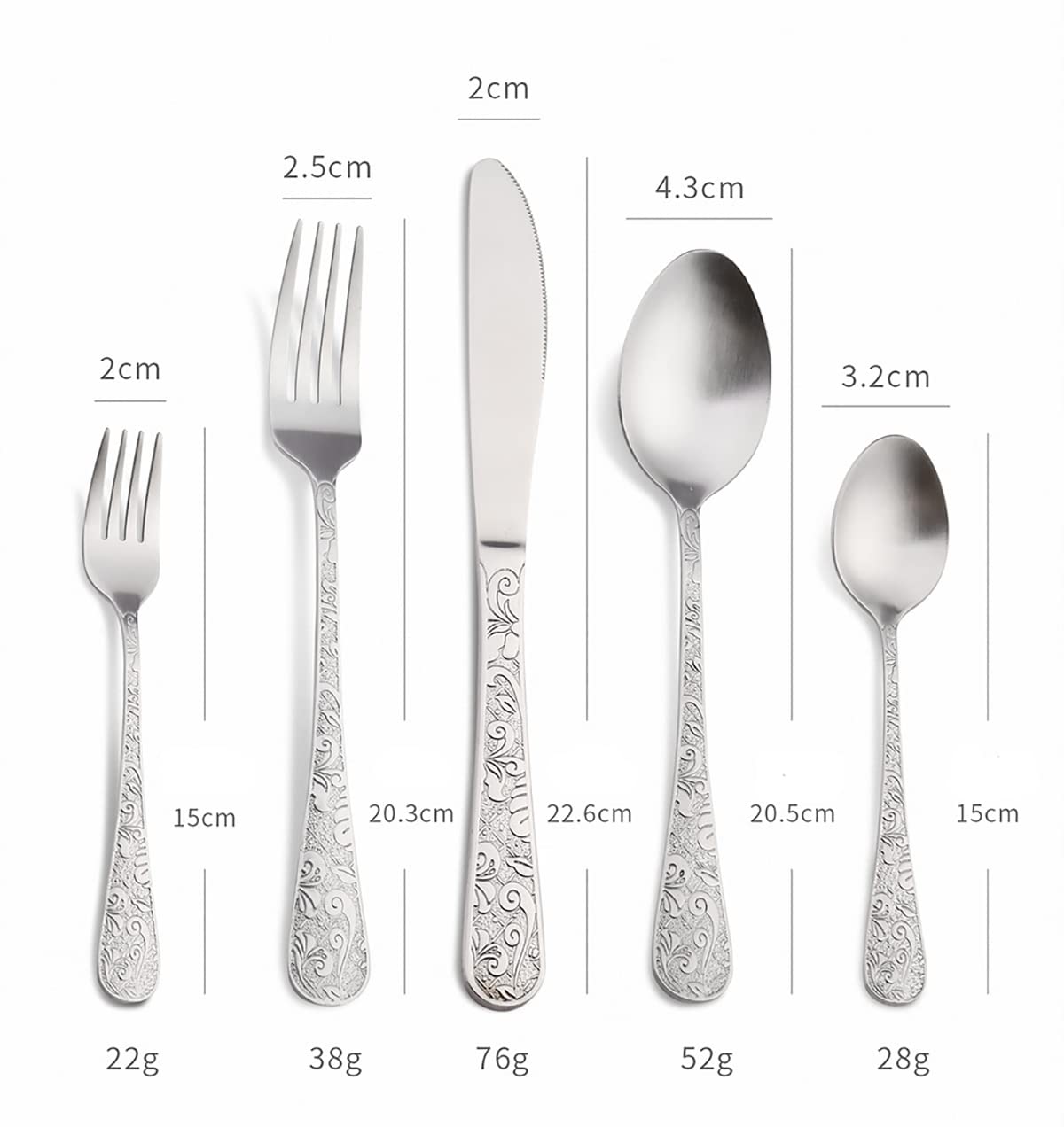 30-Piece Stainless Steel Flatware Set for 6 - Hammered Silverware Cutlery with Colorful Handles - Dishwasher Safe Modern Tableware for Home, Kitchen, Hotel & Restaurant - Perfect for Dinner Parties, Weddings & Everyday Dining