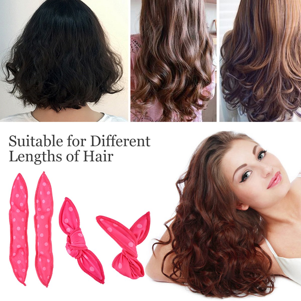 Herklotzn 10PCS Soft Foam Hair Rollers for Overnight Curls - Flexible Sponge Hair Styling Rollers for DIY Beach Waves & Natural Curls | Perfect for Sleep, Travel & Home Hair Styling