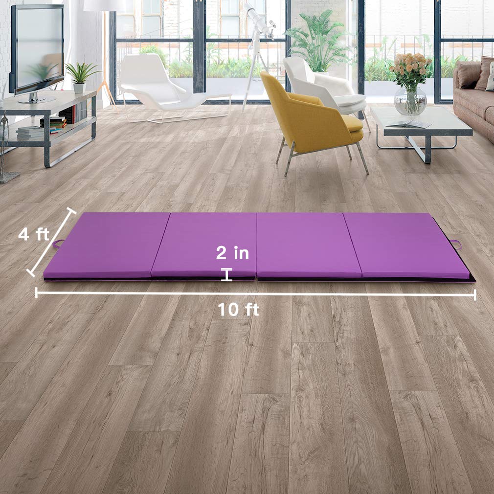 Premium 2-Inch Thick PU Leather Yoga Mat - Non-Slip Exercise Mat for Gymnastics, Pilates & Home Workouts with Carrying Handles | Ideal for Yoga Studios, Gym Training & Floor Exercises