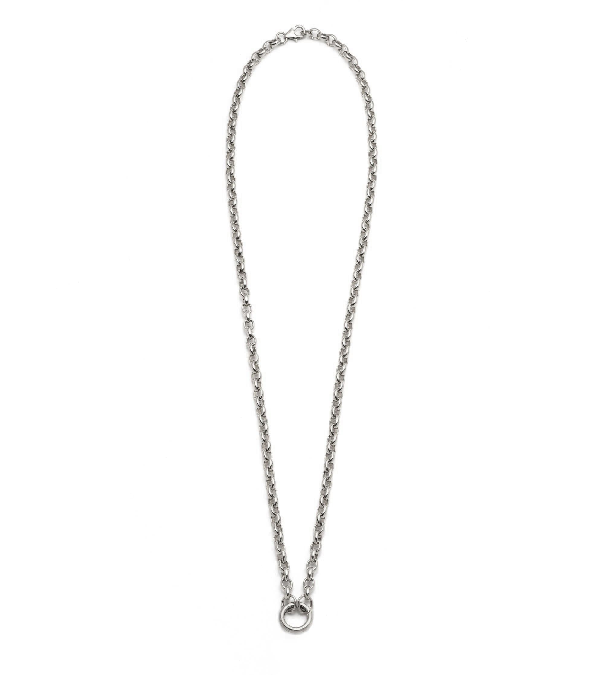 Heavy Open Belcher Chain Necklace for Men - Stainless Steel Punk Rock Gothic Jewelry - Perfect for Concerts, Parties, and Edgy Fashion Styles