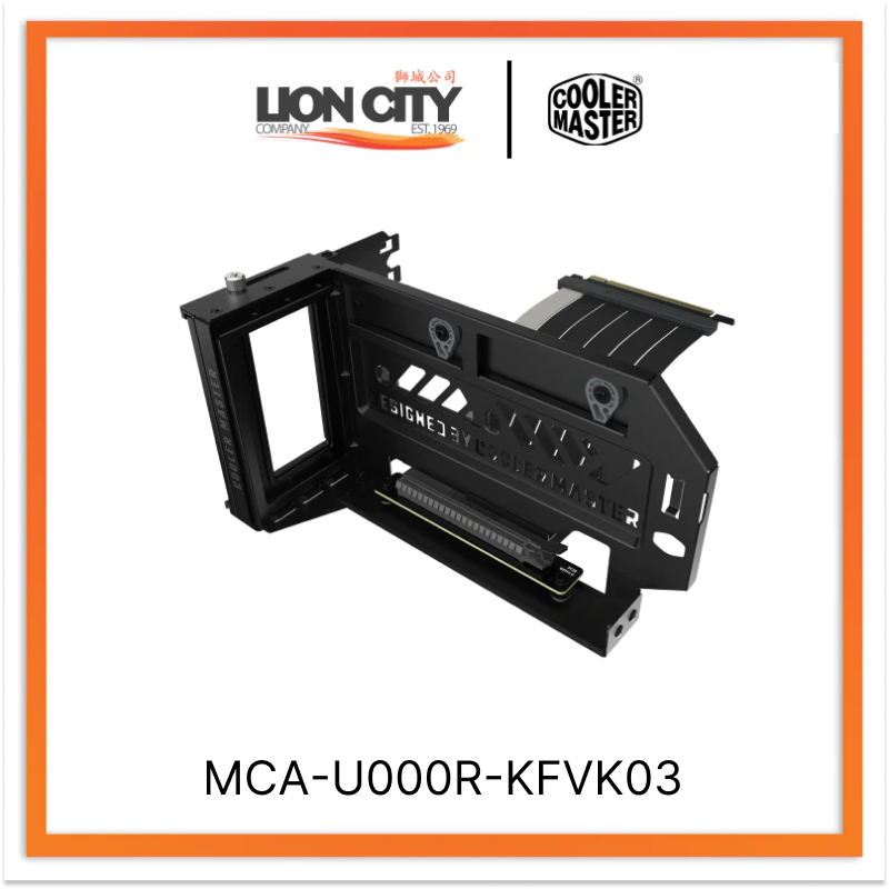 Cooler Master Vertical GPU Holder Bracket - White | PCIe 4.0 Riser Cable V3 | Universal GPU Mount for PC Cases | Perfect for Gaming Rigs & Workstation Builds