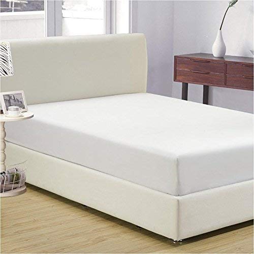 Premium 600 Thread Count 100% Long Staple Cotton Fitted Sheet - Twin XL Size, Deep Pocket Fits Mattress Up to 12