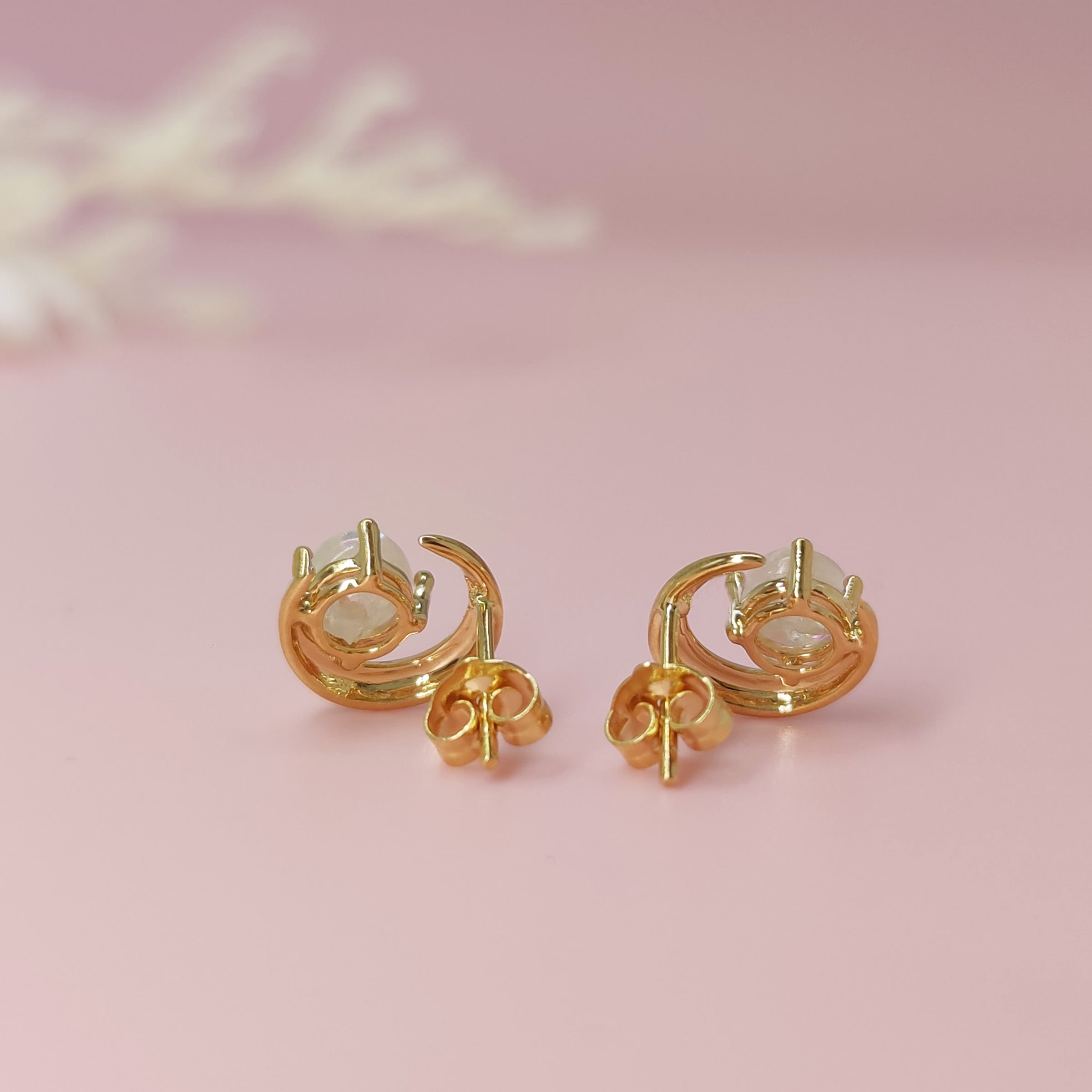 Moonlit Embrace: Elegant Ashes Stud Earrings for Women - Perfect for Casual Wear, Parties & Gifting