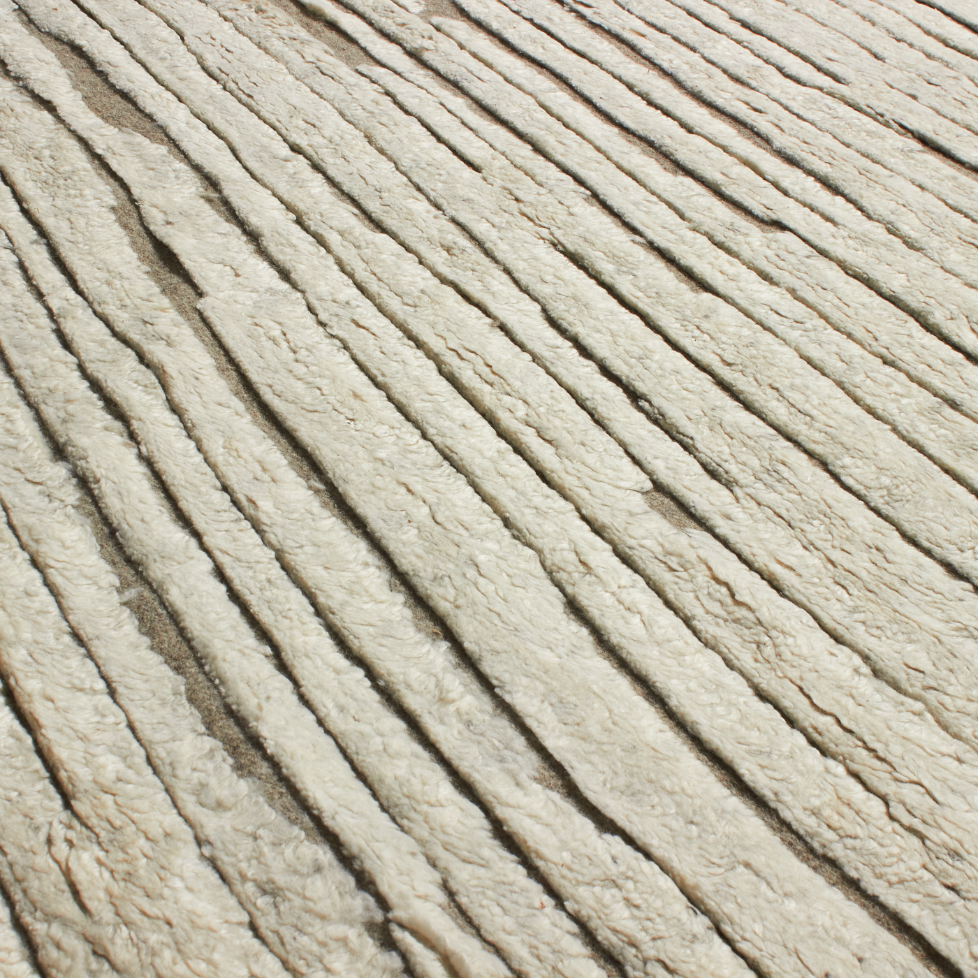 Mirleft Ivory Handmade Moroccan Rug - Authentic Berber Wool Carpet for Boho Home Decor, Living Room, Bedroom & Office