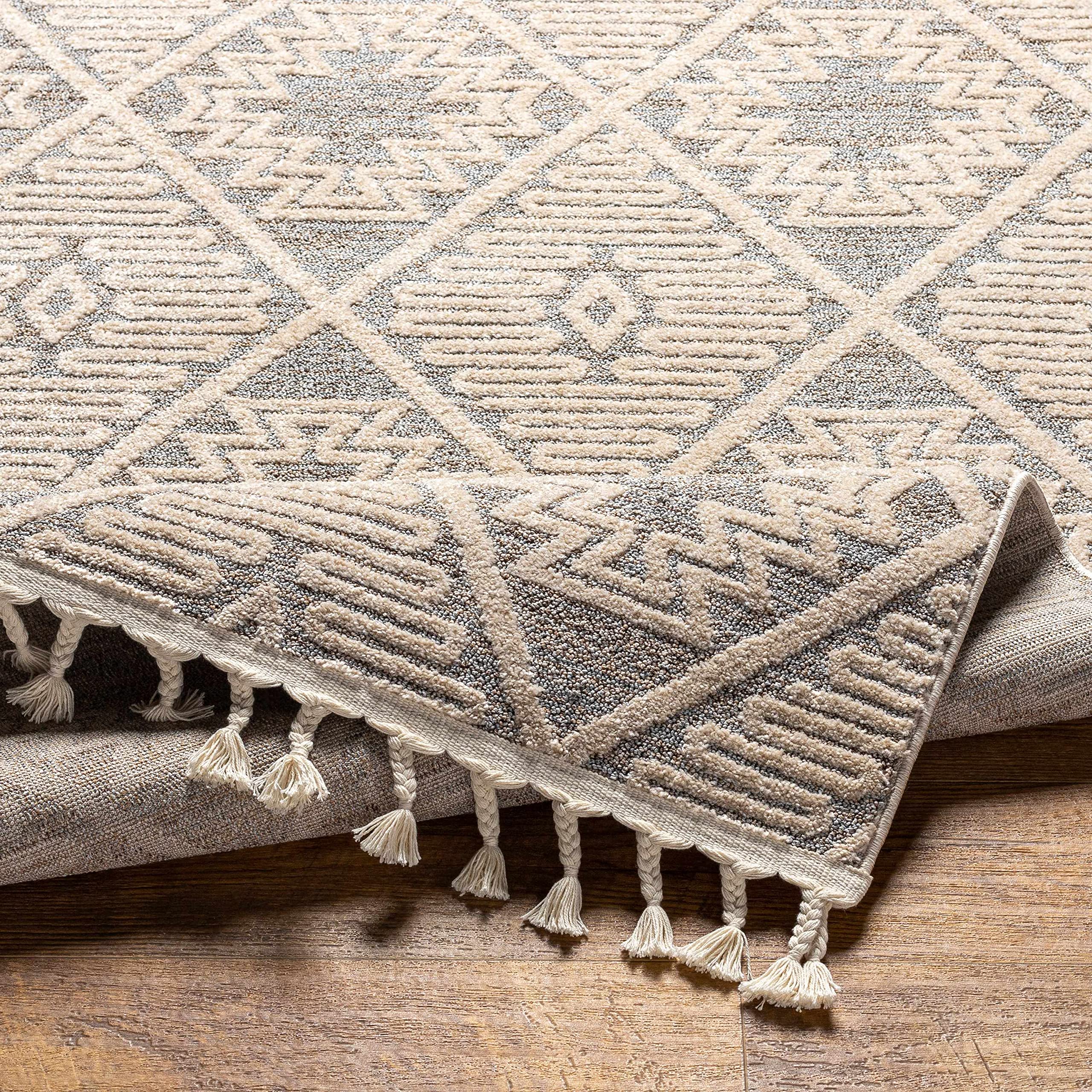 Southwestern Hauteloom Kinablangan Area Rug - Cream, Gray, Peach - 9'2