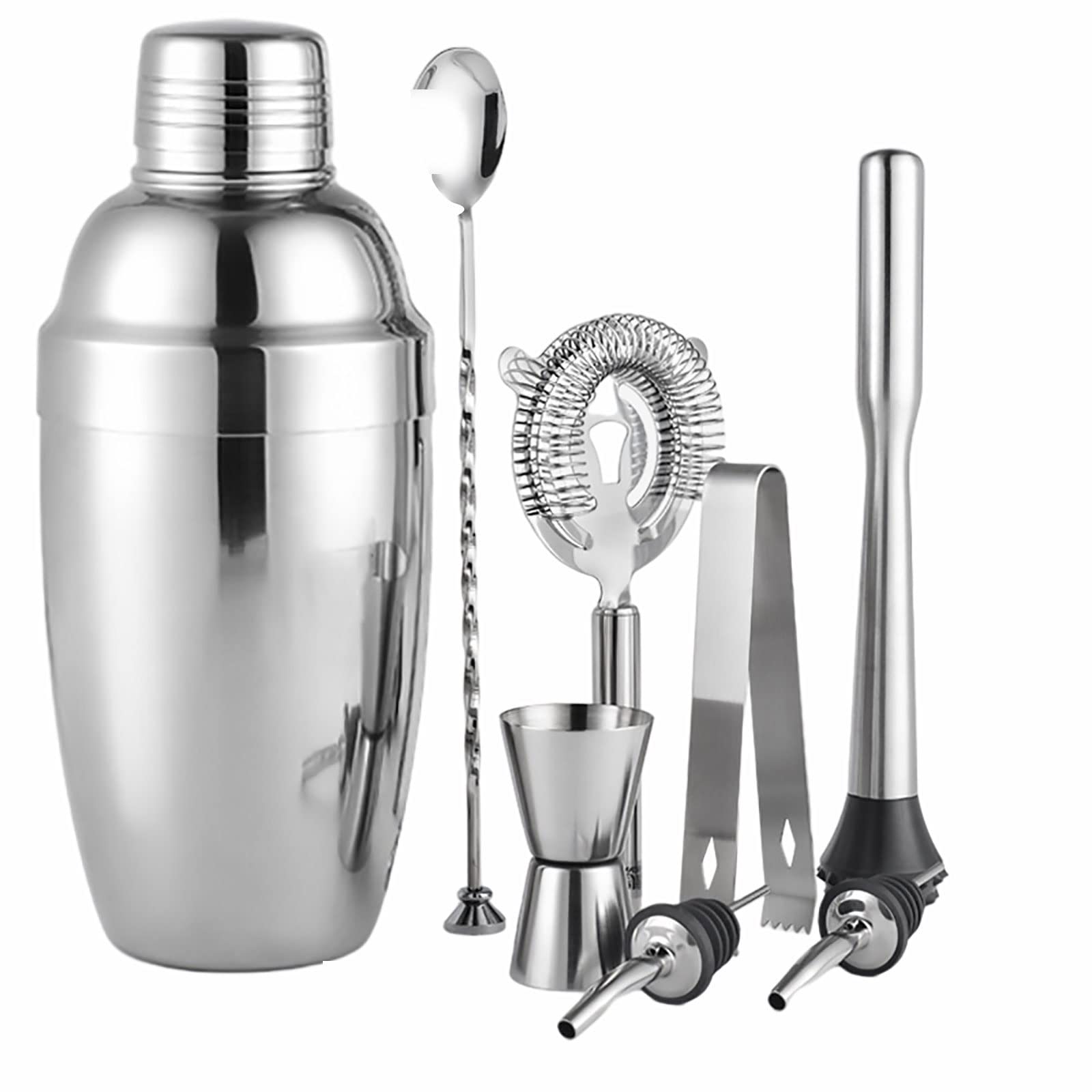 Premium 8-Piece Cocktail Shaker Bar Set - Professional Bartender Mixing Kit for Martini, Margarita & Mojito - Stainless Steel Cocktail Making Tools for Home Bars, Parties & Mixology Enthusiasts