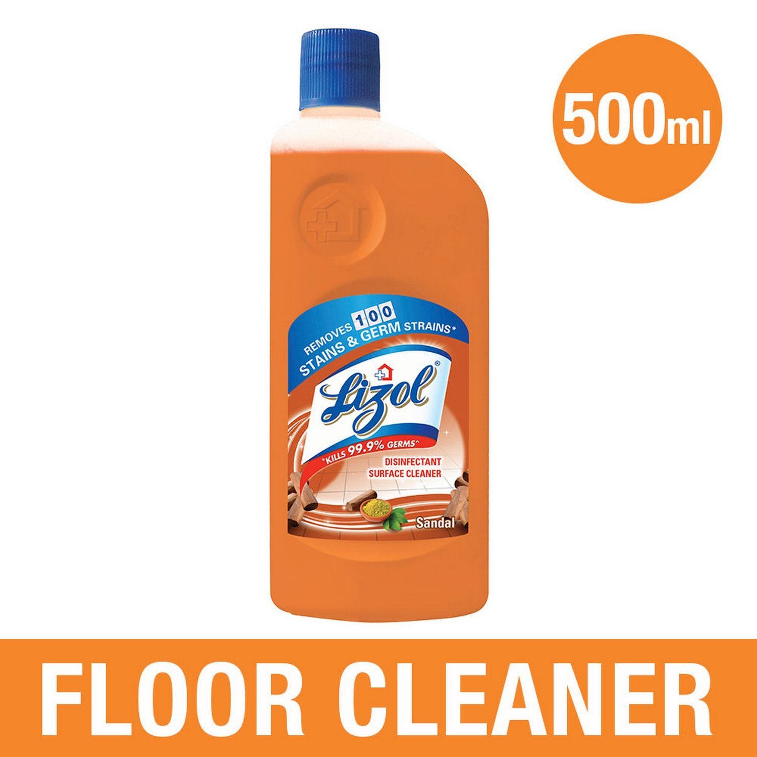 Lizol Disinfectant Floor Cleaner - Sandal Scent, 500ml (Pack of 3) | Kills 99.9% Germs | Ideal for Kitchen, Bathroom & Hard Floor Cleaning