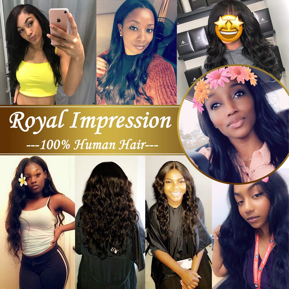 12A Brazilian Virgin Hair Body Wave 3 Bundles with Closure (16 18 20+14 Inch) - 100% Unprocessed Remy Human Hair for Natural Look - Perfect for Weaves, Wigs & Extensions - Salon Quality Hair for Daily Styling & Special Occasions