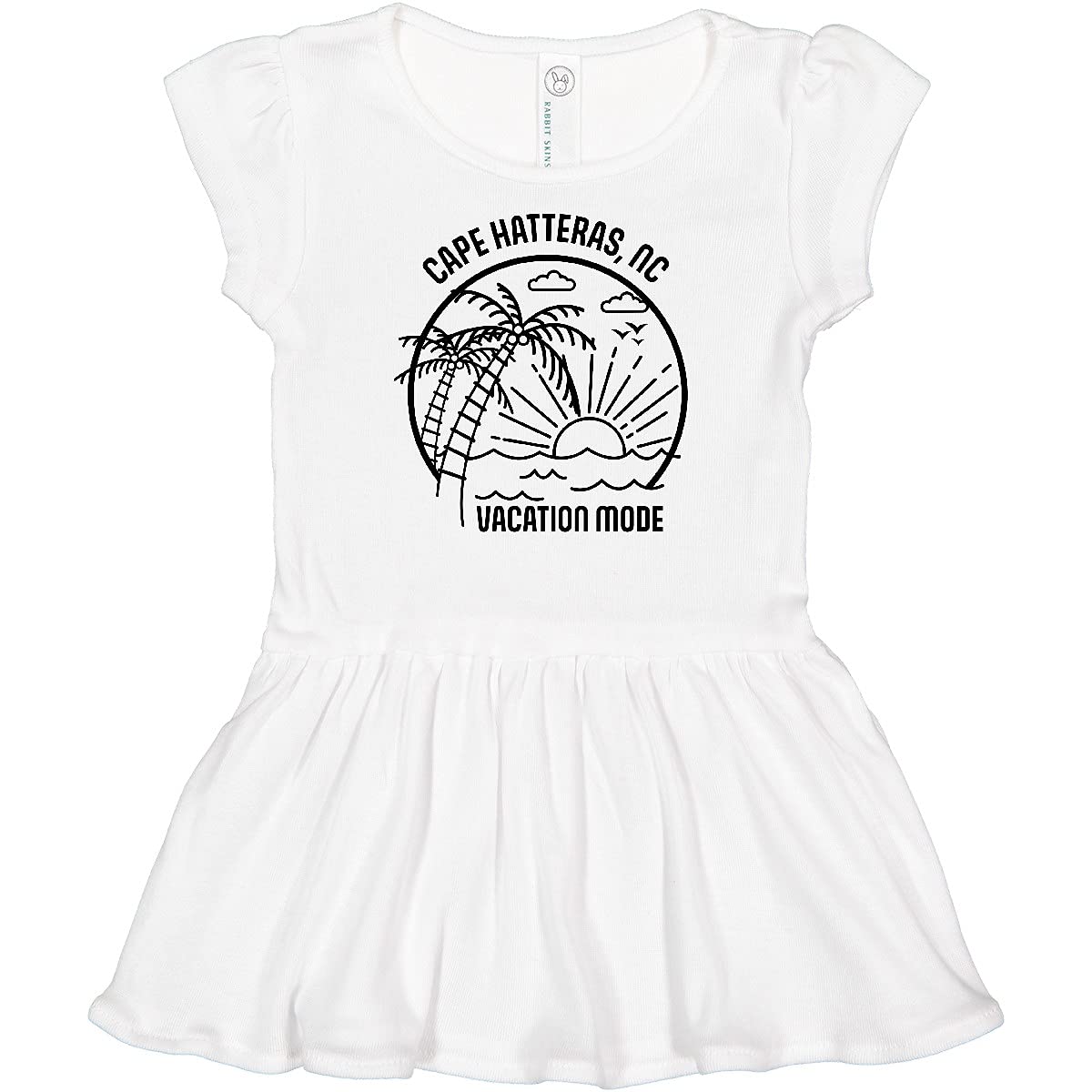 Inktastic Summer Vacation Mode Cape Hatteras North Carolina Baby Dress - Cute Outfit for Beach Trips, Family Photos & Casual Wear