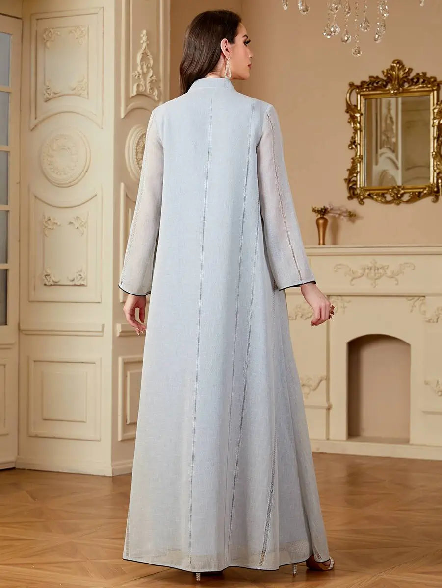 Elegant Eid Embroidery Sequins Caftan Dress for Women - Stylish Kaftan with Beaded Details #244175 - Perfect for Holiday Parties, Weddings and Special Occasions