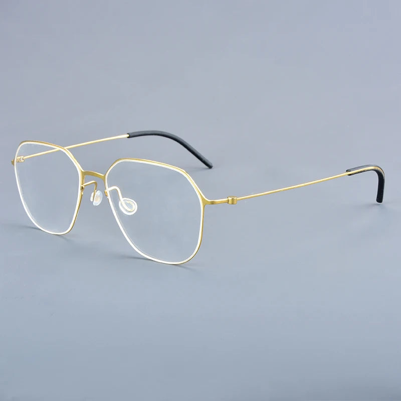 Aimee Women's Full Rim Polygon Screwless Titanium Eyeglasses 25505 - Lightweight & Durable Frame for Work, Reading & Everyday Fashion