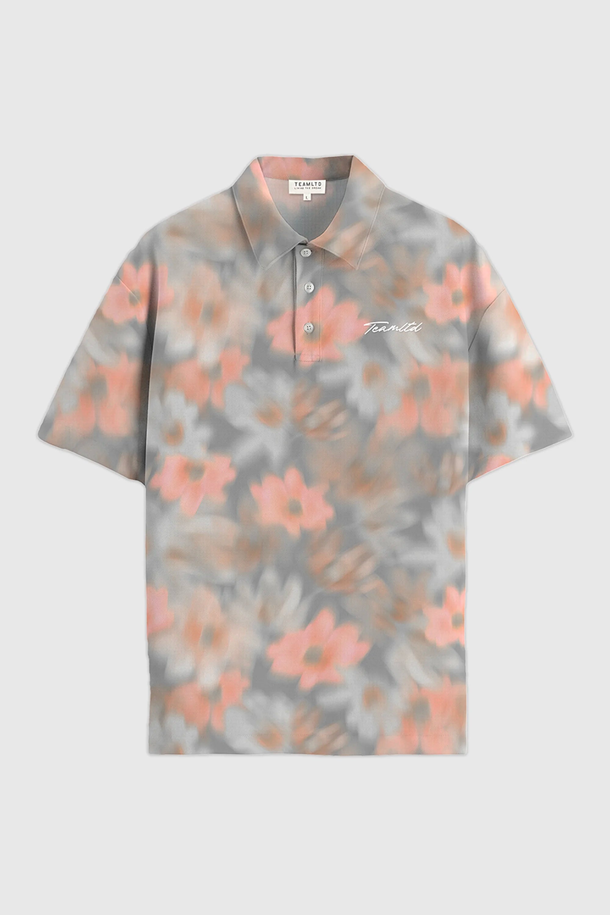 Real Floral Print Polo Shirt for Men - Stylish Casual Wear for Golf, Parties & Outdoor Events