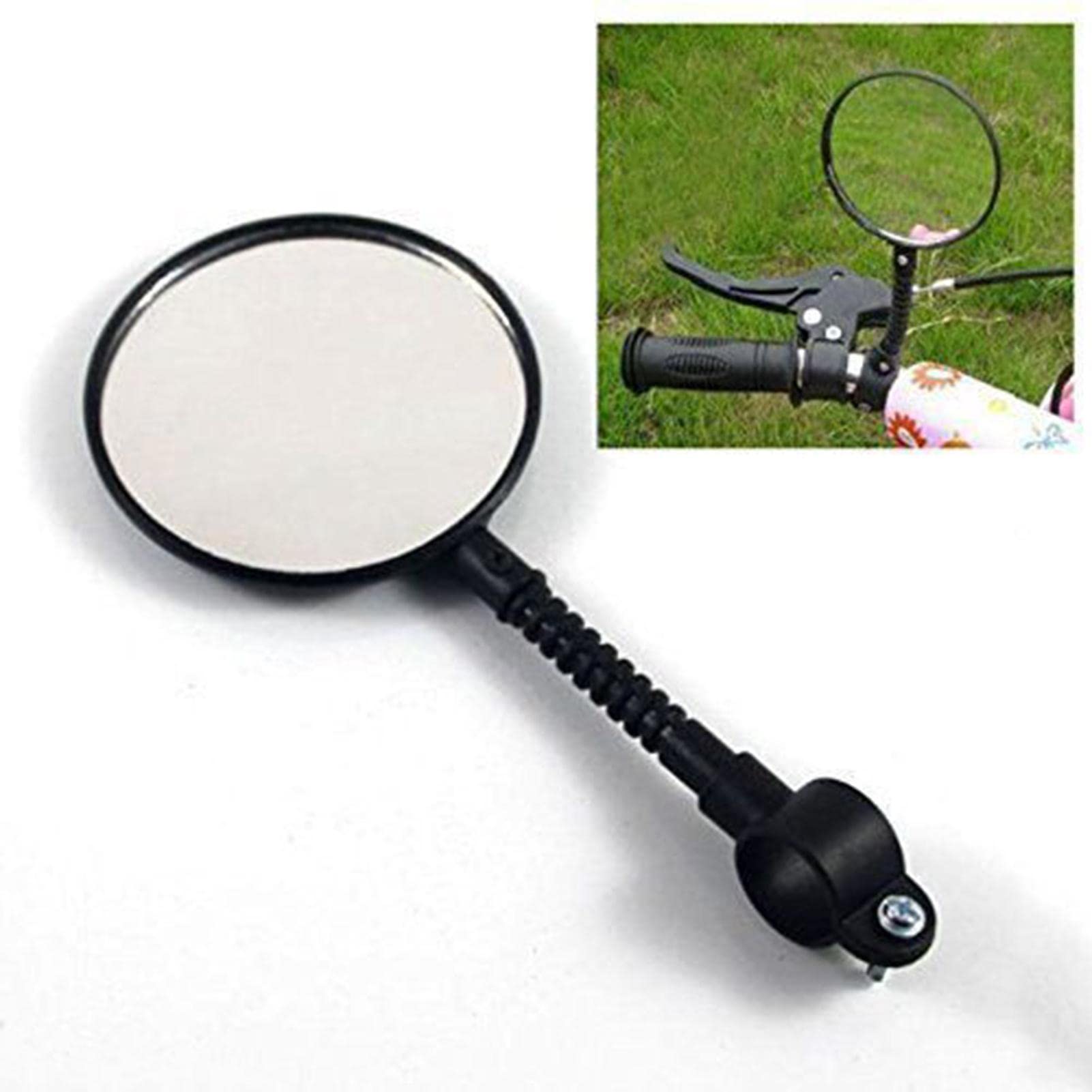 Facaimo Bike Bar End Mirror - Adjustable 360° Rotatable Wide Angle Convex Rear View Mirror for Road Bikes, Mountain Bikes & Kids Bicycles | Perfect for Commuting, Cycling Safety & Urban Riding
