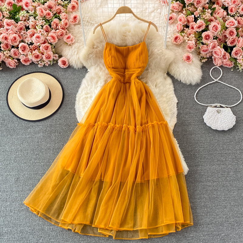 Sexy High Waist Backless Summer Dress - Spaghetti Strap Swing Long Maxi Dress for Women - Perfect for Beach Vacations, Date Nights & Evening Parties