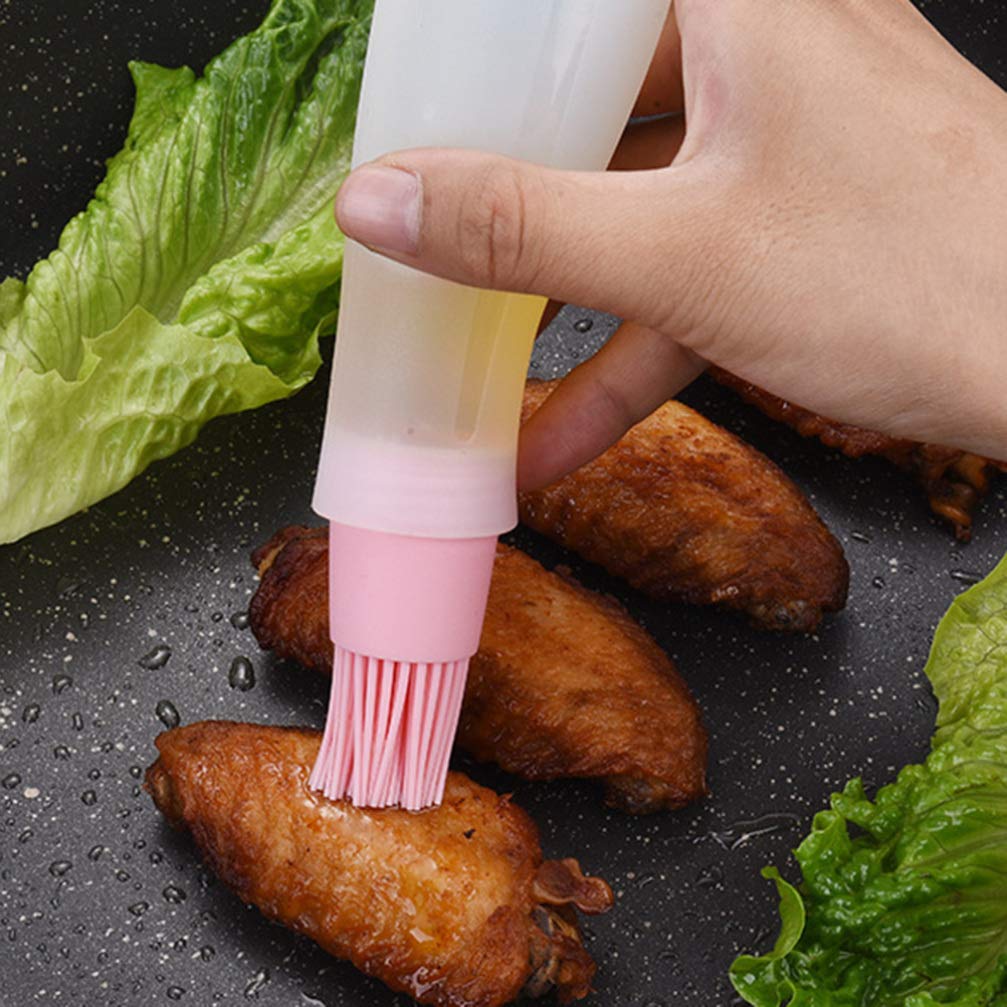 Hemoton 3-Piece Oil Brush Set - BBQ Oil Bottle Brush & Pastry Basting Brush - Perfect for Grilling, Baking, and Cooking