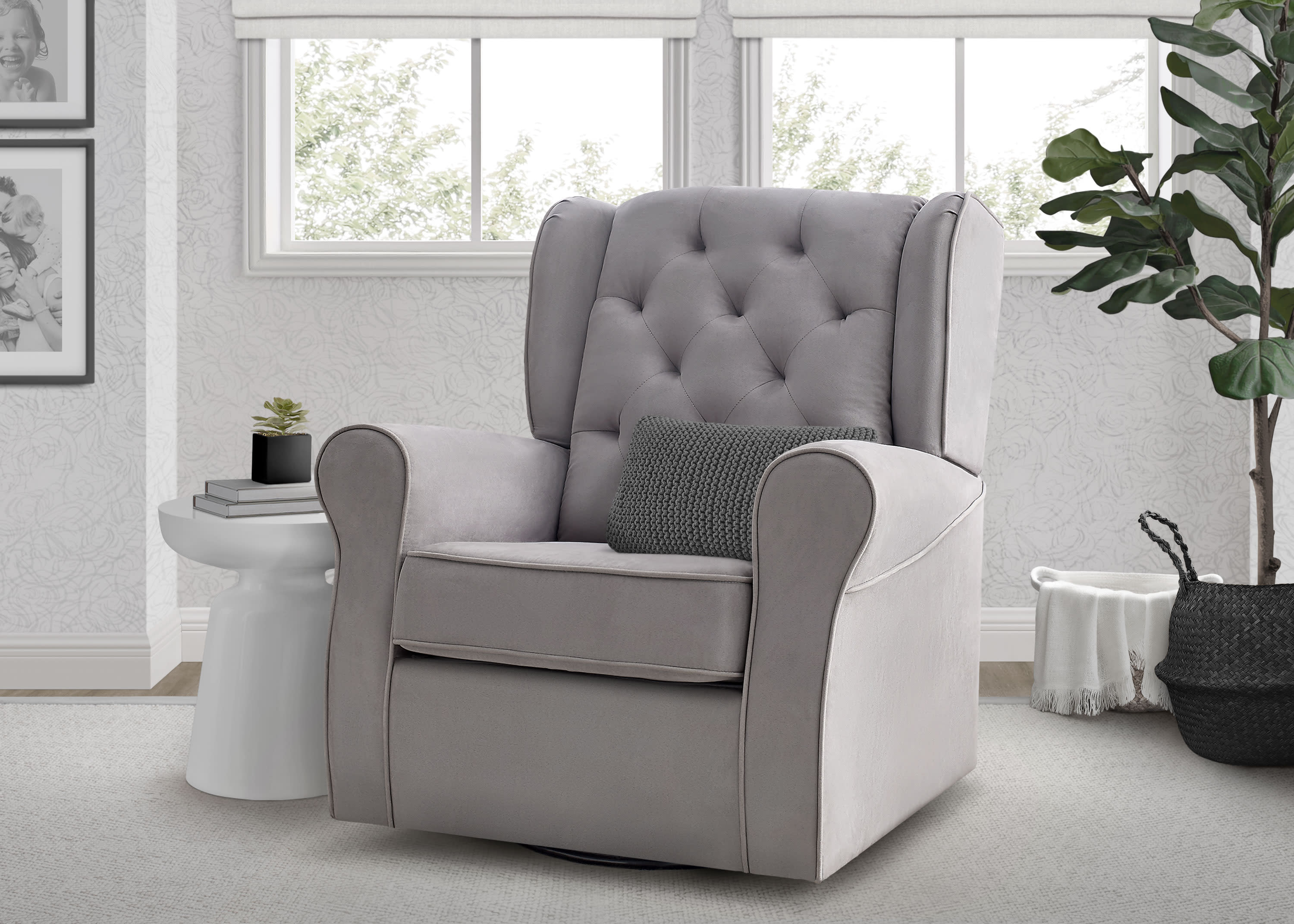 Emerson Nursery Glider Swivel Rocker Chair - Comfortable Baby Rocking Chair for Nursing, Feeding & Bonding - Perfect for Nursery, Bedroom & Breastfeeding Room