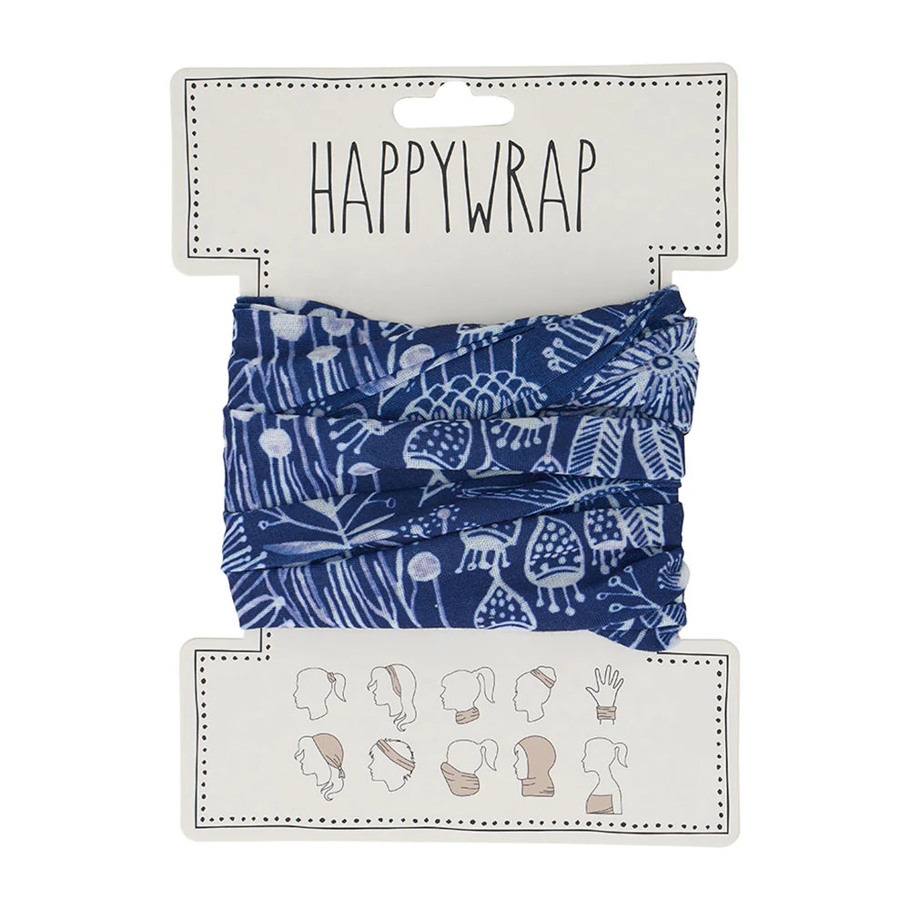 Annabel Trends Happywrap Navy Natives - Stylish & Comfortable Women's Wrap for Everyday Wear, Beach Cover-Up, or Casual Outfit